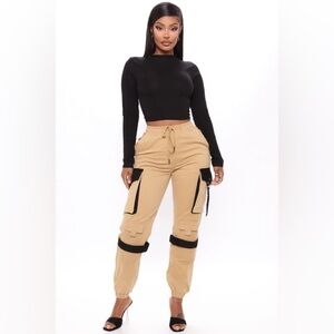 Can't Get With You Cargo Pant - Khaki/combo